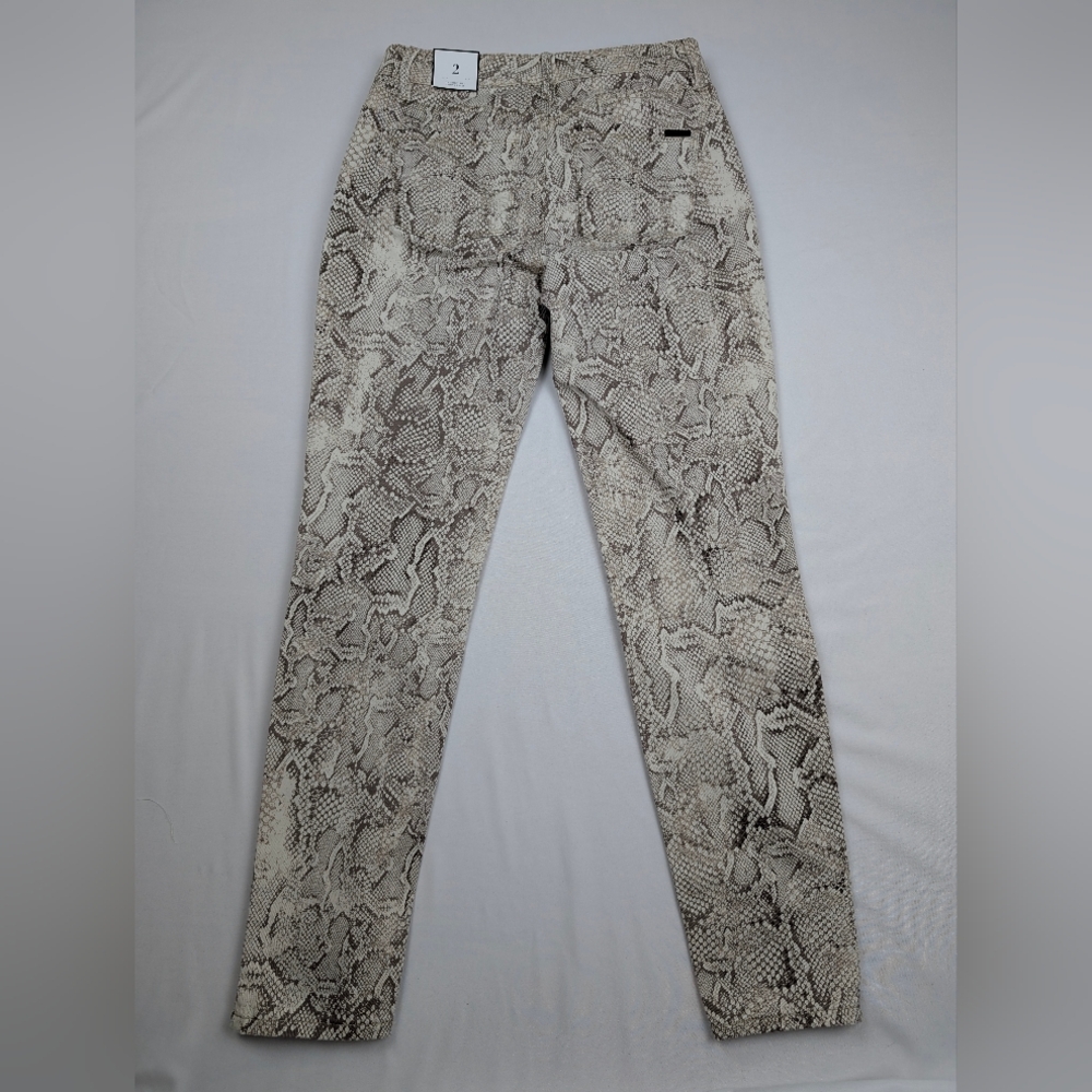 White House Black Market Size 2 Sculpt High Rise Snake Skinny Ankle Jeans NWT - Picture 2 of 9